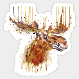 Moose Head Sticker